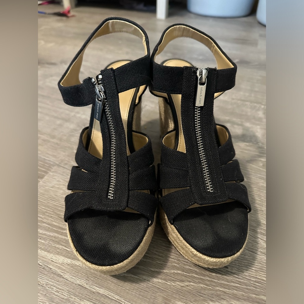 Michel Kors Black Wedges